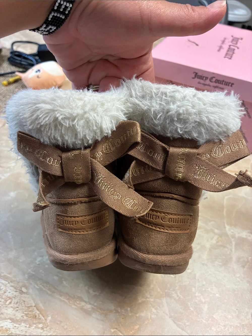 Toddler size 8 Juicy Couture King Girls Faux Fur Cold Weather Boots